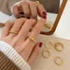 Cluster Rings European simple personality S925 sterling silver three-line knotted design retro jewelry ring female for Women girl Ring G230228