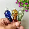 Rökningstillbehör S Glass Pot Skull Bone Wholesale Bongs Oil Burner Pipes Water Pipes Glass Pipe Oil Rigs