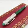 Stylo à bille laque verte motifs sculptés exquis de haute qualité avec cadeau haut de boîte rouge