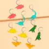 Boucles d'oreilles créoles 5 paires de couleur porte-clés personnalisé dinosaure tyrannosaure Rex acrylique enfants enfantin mignon bijoux