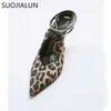 Suojialun 2022 Summer Sexy Sexy Leopard Print Женщины Slingback Sandals Ученики пальцы на мелководье неглубокие туфли лодыжка