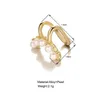 Brincos de backs Moda de clipes elegantes Ear rivais para mulheres para mulheres minimalistas pérolas cartilagem conjuntos de punho de puão falso