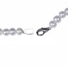 Kedjor Klassisk vit knapp äkta pärlhalsband smycken Kvinnor Choker Blade Rope Chain for Mum Party