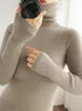 Kobiety swetry jesienne zimowe kaszmirowe sweter Tops Turtleeck pullovers swobodne kaszmirowe swetry kobiety długie rękawie Wąski sweter 230301