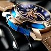 Wristwatches Reef Tiger/RT Luminous Casual Watches Perpetual Calendar Spider Dial Automatic Sport Leather Strap RGA3532SP