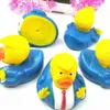 Novità Divertente PVC Trump Ducks Cartoon Bagno Galleggiante Acqua Giocattoli Donald Trump Duck Sfida Presidente MAGA Forniture per feste Regalo creativo 8,5x10x8,5 cm B1031