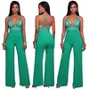 Kvinnors jumpsuits kvinnor eleganta formella breda ben djupa v-ringning rygglös spets blommig spaghettirand svart playsuit för combinaison femme rom