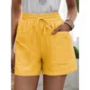 Kvinnors shorts kvinnor mode kvinnor kläder casual bomull linnes tröjor sommar Vetement femme för