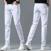 Men's Jeans Spring Summer Thin Denim Slim Fit European American High-end Brand Small Straight Pants XW6012-1