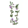 Dekorative Blumen, künstliche Rosen-Efeu-Reben mit grünen Blättern, Seide, gefälschte Girlande, hängender Korb, Ranke, DIY-Wanddekoration