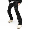 Männer Jeans 2023 Dark Streetwear Quaste Schwarz Baggy Männer Grunge Jeans Hosen Y2K Patchwork Hip Hop Gerade Denim Hosen Pantalones hombre Z0301