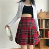 Skirts Lengthen Size High Waist Gothic Punk Style Pleated Skirt Goth Skirt Plus Size Goth Skirt Red Skirt Gothic Skirt Harajuku Skirt 230301