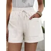 Kvinnors shorts kvinnor mode kvinnor kläder casual bomull linnes tröjor sommar Vetement femme för