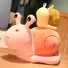 Poupée d'escargot de dessin animé mignon en peluche cadeau d'anniversaire pour enfants grande poupée d'oreiller d'escargot