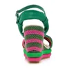 Sandallar Ceyaneaogladiator Sandals2023 Kadın Kama Bohemya Renk Bloğu Dekorasyon Saman Örgü Platformu Sandalse2098
