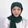 Foulards Hijabs instantanés en mousseline de soie Hijab écharpe avec croix Jersey casquettes Bonnet marque Design musulman écharpe 230301