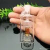 Mini fyrkantiga glas vatten flaska glas bongs olje brännare glas vatten rör oljeriggar rök riggar