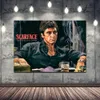 현대 미술 캔버스 회화 Scarface Tony Montana 포스터 및 인쇄 벽 예술 그림 거실 장식 Cuadros Woo