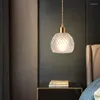 Lampes suspendues Nordique Salon Salle À Manger Style Japonais Bar Décoration Luminaire Américain Rétro Creative Verre Cristal Petit Lustre