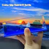 Objetos decorativos Figuras Navio de cruzeiro Fluid Drift Bottle Titanic Creative Sea Office Decompression Toy Birthday Birthday Gift 230228