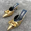 Dress Shoes Women Summer Stiletto wijs en slippers om modieuze hoge hakken sandalen damesl230301 te dragen