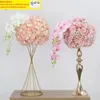 Curstom30 35cm cherry orchid rose artificial flower ball decor for party wedding backdrop table centerpieces silk flower