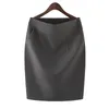 Saias com bolsos trabalho desgaste cintura alta 7 tamanho mini saias formais mulheres escritório senhora ol 11color bodycon vintage preto lápis saia c49 230301