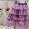 Jupes Layered Tulle Jupes Pour Enfants Filles Vêtements 2023 Printemps Été Princesse Tutu Jupe Anniversaire Fête De Mariage Bottoming Enfants T230301