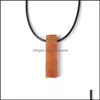 car dvr Pendant Necklaces Natural Crystal Stone Slice Point Beads Necklace Aquamarines Amethyst Turquoise For Women Men Jewelry Gifts Drop D Dht8W