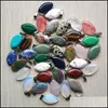 car dvr Charms Natural Stone Oval Eye Shape Pendants For Diy Jewelry Making Wholesale Drop Delivery Findings Components Dh5Zv