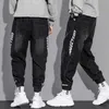 Men's Jeans Black Cargo Jeans Men Streetwear Denim Jogger Pants Men Baggy Harem Jean Trousers New Streetwear Hip Hop Cargo Pants Elastic Z0301