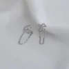 Серьги с серьгами ventfille sterling silver fashion bowknot Zircon ear Clips Женская оригинальная личность кисточка для кисточки для кисточки для кисточки для кисточки.