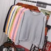 Shirt Plus Size HOUZHOU Women Blouse 4xl Casual Basic Solid Loose Oversize Spring Autumn Long Sleeve Tops Sweatshirt Streetwear