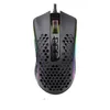 Ratos redragon m808 tempestade leve rgb games mouse 85g ultralight honeycomb shell 12 400 dpi registro preciso cabo Super Lite Cabo 230301