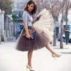 Petticoat 5レイヤー60cm Tutu Tulle Skirt Vintage Midi Pleated Skirts Lolita Bridesmaid Wedding Faldas Mujer Saias Jupe 230301