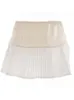 Fantoye Low Waist Pleated Tennis Skirt Summer Y2k Clothes Solid Slim Casual Elegant a Line Black Shorts Female 230301
