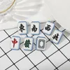 Brooches Cute Mahjong Brooch Chinese Style Metal Drip Pins Anti-Walking Buckle Creative Badge Accessorie