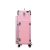 Valigie 2023 Trolley per trucco in lega di alluminio Astuccio cosmetico per unghie Cassetta degli attrezzi per trucco Beauty Box su ruote Borsa da viaggio Trolley valigia