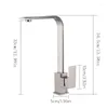 Kitchen Faucets 360 Degree Rotatable Water Faucet Bathroom Basin Deck Mounted Sink Tap Square And Cold Mixer