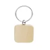 Porte-clés en bois blanc pendentifs bricolage porte-clés en bois porte-clés cadeaux promotionnels porte-clés bricolage clé décoration fournitures