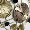 Wanduhren Nordeuropa Zeiger digitaler Uhr Moderne Einfachheit Wohnzimmer Wanduhr Stumme Kunst Gold Metall Wandbehänge Home Dekoration 230301