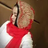 스카프 히잡의 무슬림 이슬람 스카프 스카프 여성을위한 길이가 긴 ulscarf 모슬라 단색 구슬기도 Turbante 230301