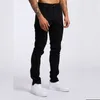 جينز الرجال 2023 الربيع والصيف الكلاسيكي للرجال العلامة التجارية العلامة التجارية غير الرسمية سراويل الدنيم سراويل زرقاء سوداء سوداء الذكور 230228