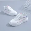 Chaussures flatboard pour femmes Hotsale Fashion Blanc-rose Blanc-violet printemps chaussures de sport baskets Color19