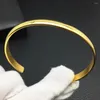 Bangle C vorm 6 mm breedte oppervlakte armband vrouwen mannen roestvrij stalen armbanden zilver/goud/zwarte kleur mode sieraden yp8945