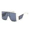 Sunglasses New Fashion Sunglasses Women Oversized One-piece Mirror Sunglass Men 2021 Luxury Brand Metal Rivet Trends Eyewear Female ShadesJ230301