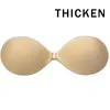 Soutiens-gorge Sexy sans fil fermeture avant pour les femmes Invisible Push Up soutien-gorge sans bretelles grande taille dos nu auto-adhésif sur Bralette confort