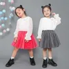 Gonne Ragazze Gonna in tulle Stile primavera e autunno Quattro stagioni Rosso Nero Griglia All-match Maglia in pizzo Gonna tutu per bambini Gonna principessa T230301