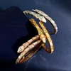 Buigari Snakelike Designer Kadın için Tek Bileklik Elmas Gold Kaplama 18K En Yüksek Sayaç Kalite Lüks Asla solmadık Premium Hediyeler Kutu 008