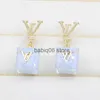 Charm 4Colors 18k Gold Plated Designer Earrings Ear Stud Designers Brand Geometry Letters Women Earring Wedding Party JewerLry Classic Style T230301